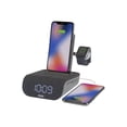 thumbnail image 1 of iHome Wireless Charging Alarm Clock TimeBase Pro+ with Bluetooth/USB and Apple Watch Black Speakers and Alarm Clocks, 1 of 3