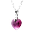 thumbnail image 4 of Collar Zvezda Heart color Fuchsia plata .925 Zvezda ZCO-HEAR14-FUC, 4 of 4