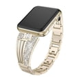 thumbnail image 4 of ALMNVO Diamond Bling Stainless Steel Metal Strap for Apple Watch Bands for 40mm 41mm 38mm 44mm 45mm 42mm 49mm for Women, Claw Hollow-out Replacement Wristbands for iWact Series Ultra 8 7 SE 6 5 4 3 2, 4 of 12
