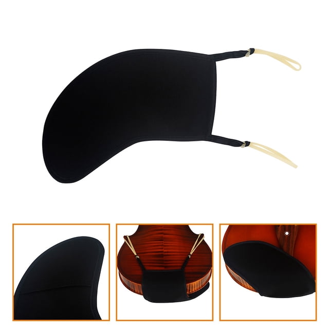 OULII Coussin d'Épaule en Coton Doux pour Violon avec Repose-Tétons Installation Facile Noir