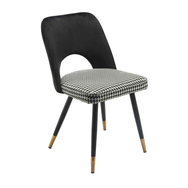 SILLA SENIA VELVET NEGRO