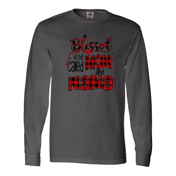 Inktastic Blessed to Be Called Mom and Nana Long Sleeve T-Shirt