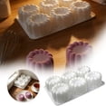 thumbnail image 2 of 6 Cavity Silicone Baking Mold 8.62 Inch Food Grade Round Square DIY Mould Reusable Tray for Chocolate Cake Dessert Scented Candle White, 2 of 7
