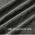 thumbnail image 6 of Chezmoi Collection Parker Premium Textured Velvet Grommet Curtain Set, 2 Panels with 2 Tiebacks, Elegant Bedroom Living Room Darkening Window Treatment, 50" W x 84" L, Dark Gray, 6 of 9
