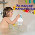 thumbnail image 4 of Juguetes de baño para niños, juguetes de relojería con chorro de agua, juguetes de natación con chorro de agua, juguetes divertidos para niños y niñas, juegos de baño y piscina (dinosaurio azul) ER, 4 of 5