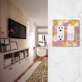 thumbnail image 5 of Yayeee Rocker Switch Wall Plate 2-Gang 4.7"x4.6" Home Decorative Outlet Cover, Purple Retro Rainbow, 5 of 6
