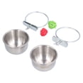 thumbnail image 4 of Feeding Bowl, Stainless Steel Portable Anti Rust  Feeder  For Small Animals, 4 of 8
