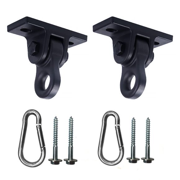 Colgador para columpios ABUSA, resistente, negro, 2273 kg de capacidad, paquete de 2