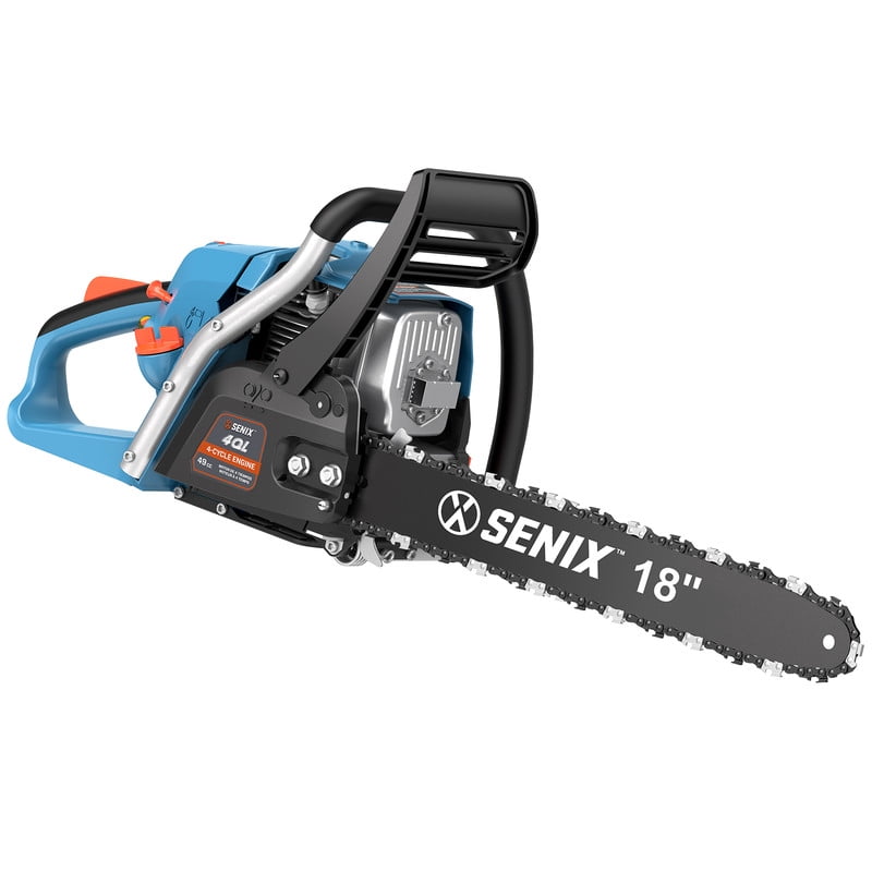SENIX 49cc 4-Cycle Gas Chainsaw, 18-Inch Bar and Chain, Automatic