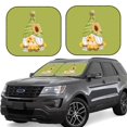 thumbnail image 2 of Bingfone Sunflower Gnomes Print 2-Piece Sun Shade Front Windshield - Foldable Car Front Window Sunshades For Most Sedans Suv Truck - Medium, 2 of 7