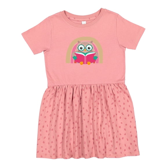 Inktastic Book Lover Owl Reading Librarian Girls Toddler Dress