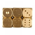 thumbnail image 4 of Aluminum Alloy Dice 5 Pieces 16mm Portable Metal Dices with Case 6 Sided Dice for Drinking Party Game (Gold,Rectangle Box), 4 of 7