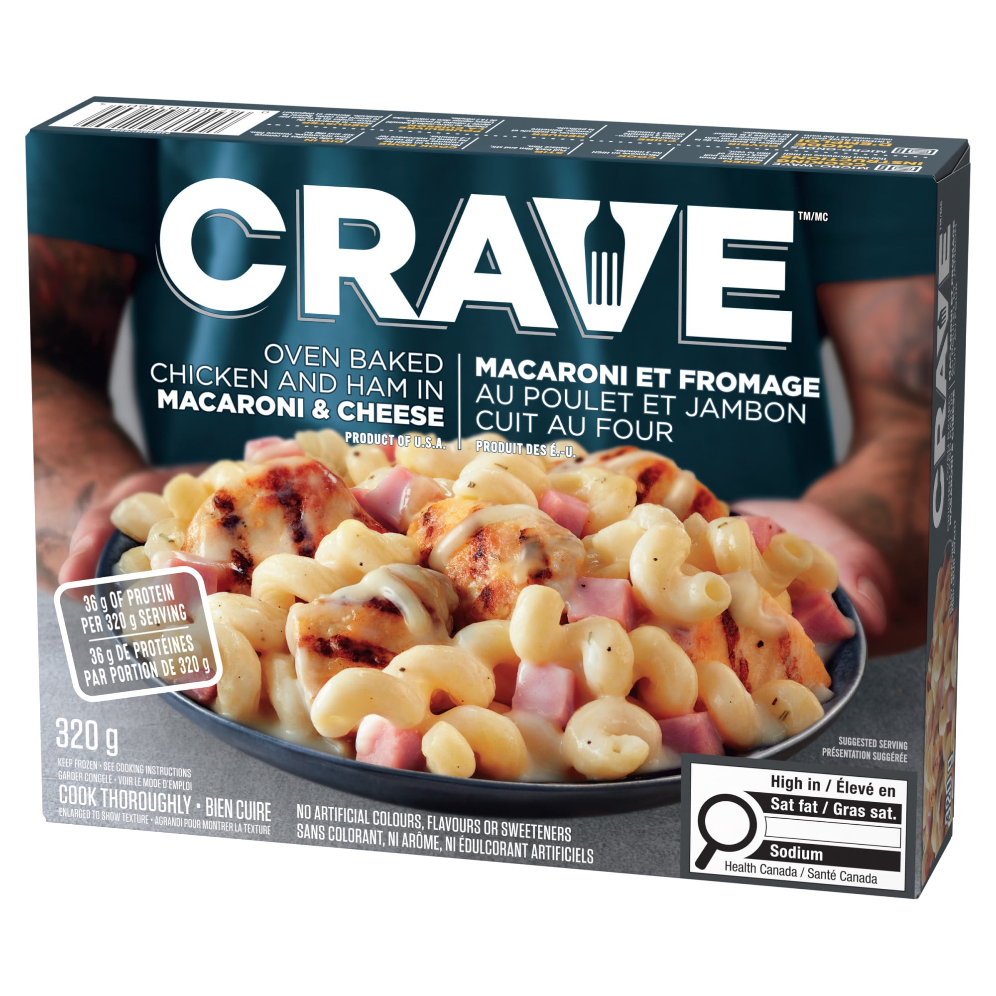 Macaroni Et Fromage Avec Poulet Et Jambon Cuit Au Four 320g