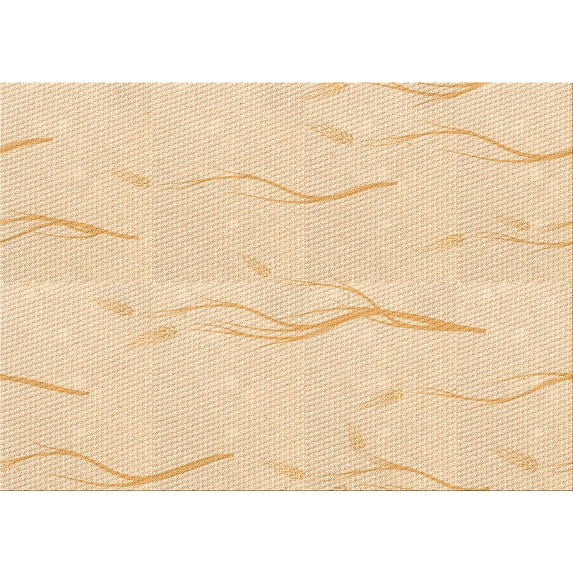 Ahgly Company Indoor Rectangle Patterned Yellow Orange Area Rugs, 5' x 7'