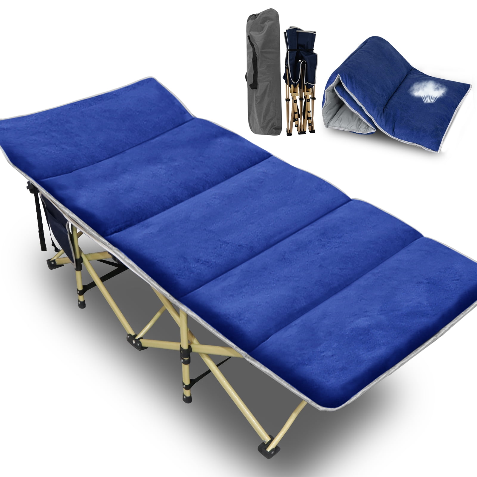 Docred Camping Cot Folding Camping Bed for Adults, Heavy Duty