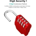 Combination Padlocks, 4 Digit Number Code for Gym Lock, School Lock