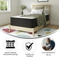 thumbnail image 4 of BizChair 12 Inch Hybrid Mattress, Twin Size High Density Foam and Pocket Spring Mattress in a Box, CertiPur-US Certified Foam, White/Black, 4 of 12
