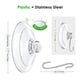 thumbnail image 5 of Ganchos con ventosa HangerSpace de 4,5 cm de PVC transparente con metal, paquete de 12, 5 of 5
