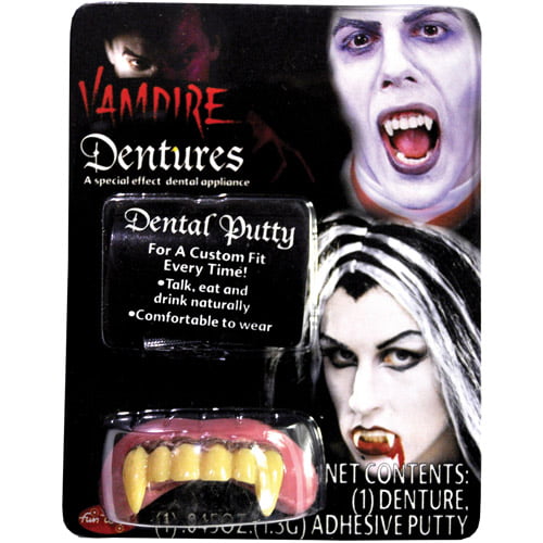 vampire teeth scary fangs fake blood adhesive putty teeth unisex set of 3 pcs 