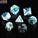 thumbnail image 4 of Dados poliédricos de 7 piezas para juego de mesa, dados digitales acrílicos para fiestas, entretenimiento, juegos de mesa, dados DND para correr, 4 of 4