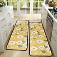 thumbnail image 4 of Kitchen Rugs Sets Of 2,Yellow Daisy Flower Pattern Anti Fatigue Kitchen Mat Rugs Non Slip Washable,Decorative Kitchen Floor Mats for Kitchen,Sink,Laundry,17"x47"+17"x47", 4 of 5
