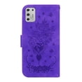thumbnail image 6 of Allytech Case for Moto G Stylus 2021[Not for 5G], Embossed Flower Butterfly PU Leather Card Slots Kickstand Wrist Strap Flip Wallet Anti-Scratch Magnetic Snap Case for Motorola G Stylus 6.8", Purple, 6 of 6