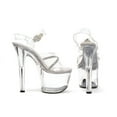 thumbnail image 2 of Ellie Shoes E-711-Jewel 7" Heel Clear Womens Sandal W/Rhinestone. Clear / 8, 2 of 3