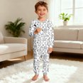 thumbnail image 6 of Boys Pajamas 2 Piece Cozy Christmas Graffiti Graphic Print Crew Neck Long Sleeve Top And Pants Pjs for Boys Size 2-3 Years, 6 of 8