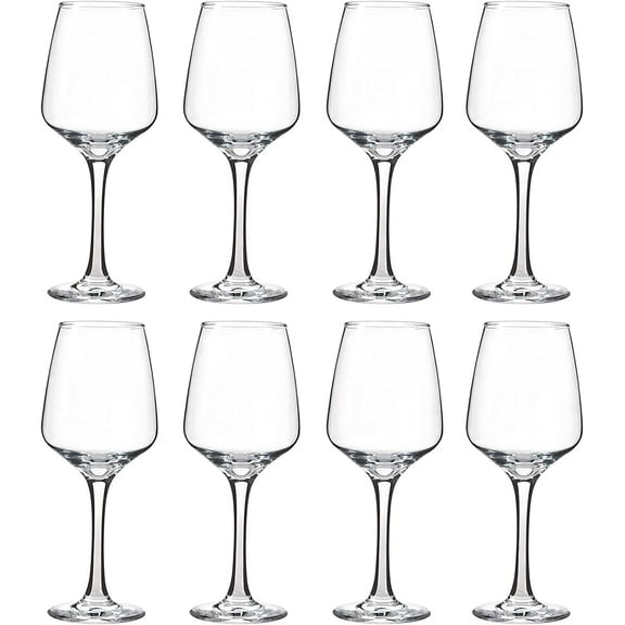 Wine Glasses Set of 8, 12 Oz Classic Red or White Wine Glass with Stem, Perfect for Home, Restaurant Use, Dishwasher Safe