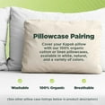thumbnail image 6 of Kapok Pillow, Eco-Friendly Natural Organic Cotton Fabric Luxurious Sleeping Pillow Case with Zipper, Made in USA - 20" x 26", 6 of 9