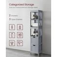 thumbnail image 6 of Floor Cabinet,  Corner Storage Unit, 2 Drawers, Multifunctional Organizer,Dove Grey, 6 of 7