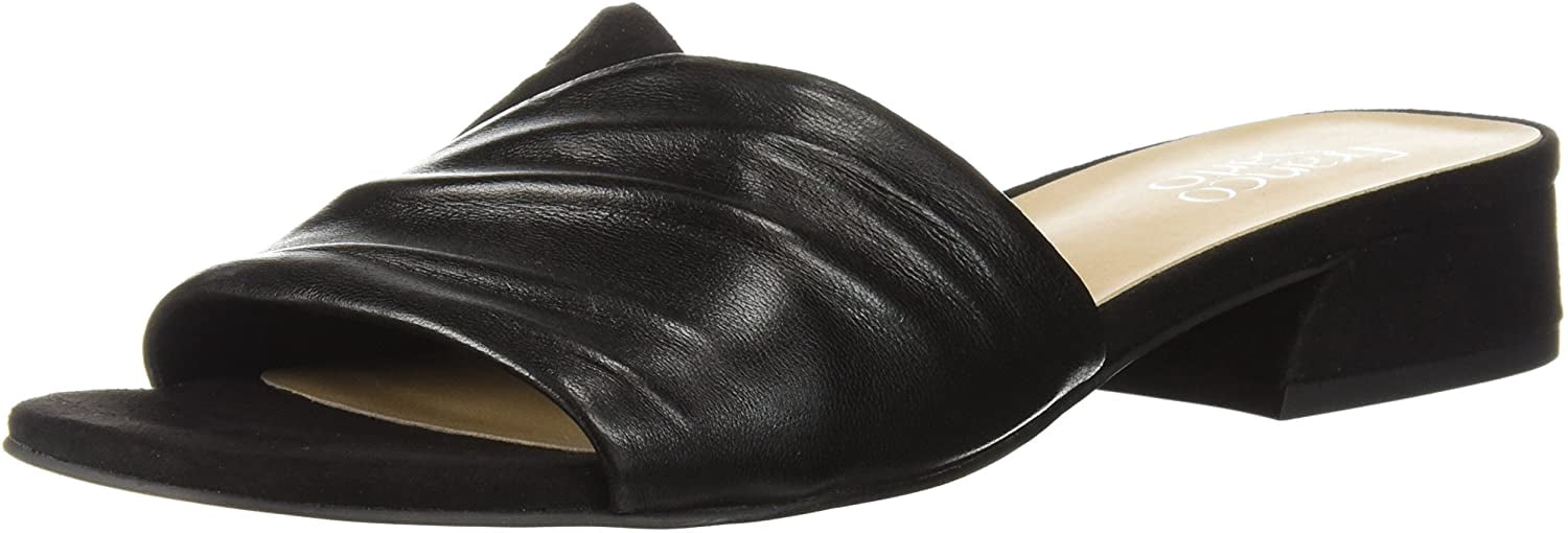 franco sarto black slides
