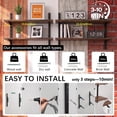 thumbnail image 6 of Mifurn 2-Tier Floating Shelves for Wall, 23.6" Adjustable Wall Track Wood Shelves, Rustic Brown, 6 of 9