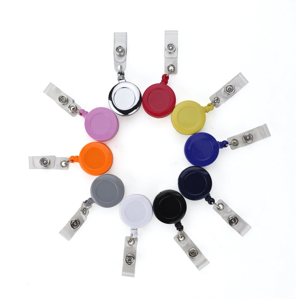 GOGO 50Pcs Wholesale Nursing Badge Holder Lanyard Reels-Red
