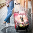 thumbnail image 3 of Hello Valentine’s Day Belgian Malinois Flower Crown Romantic Pink Floral Travel Luggage Cover Sheepdog Dog Lover Gifts Suitcase Dust Protective Decor - 00031, 3 of 5