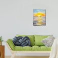 thumbnail image 2 of Vibrant Seashore Art - 12x16inch Modern Abstract Canvas Print with Blue Ocean and Coastal Sunset & Sunrise for Bathroom, 2 of 7