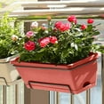 thumbnail image 3 of Large Rectangular Planter Box with Drainage Raised Garden Bed for Outdoor Indoor Flowers Vegetables Herbs Balcony Patio Yard Home Gardening Container with Tray, 3 of 4