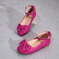thumbnail image 2 of newwalpole Toddler Girls Dress Shoes Mary Janes Ballerina Flats for Girls Shoes Toddler Hot Pink for Size 2, 2 of 5