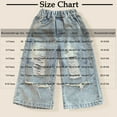 thumbnail image 2 of breaise Boy's Hole Straight Leg Jeans,Loose Denim Pants with Pockets,Vintage Wide Leg Loose Jeans, Elastic Waist Casual Pants, 2 of 4