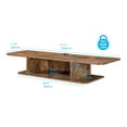 thumbnail image 2 of Wampat Modern 11.8 x 41.3 2-Tier Modern Brown Floating Shelves, 2 of 5