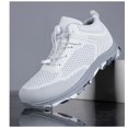 thumbnail image 5 of NOKIO Men Knit Walking Sneakers Breathable Wide Toe Athlet𝗂c Shoes with Adjustable Elastic Strap, Non-S𝗅ip Durab𝗅e Hiking Shoes Summer Lightweight Running Shoes for Back to College, 5 of 7