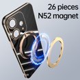 thumbnail image 3 of Cowithday Mag-Stand Designed for iPhone 12 Case with Camera Lens Protector, [All-in-1] [Compatible with MagSafe] Ring Kickstand Plated TPU Luxury Phone Case Cover for iPhone 12 6.1 inch, Grayblue, 3 of 10