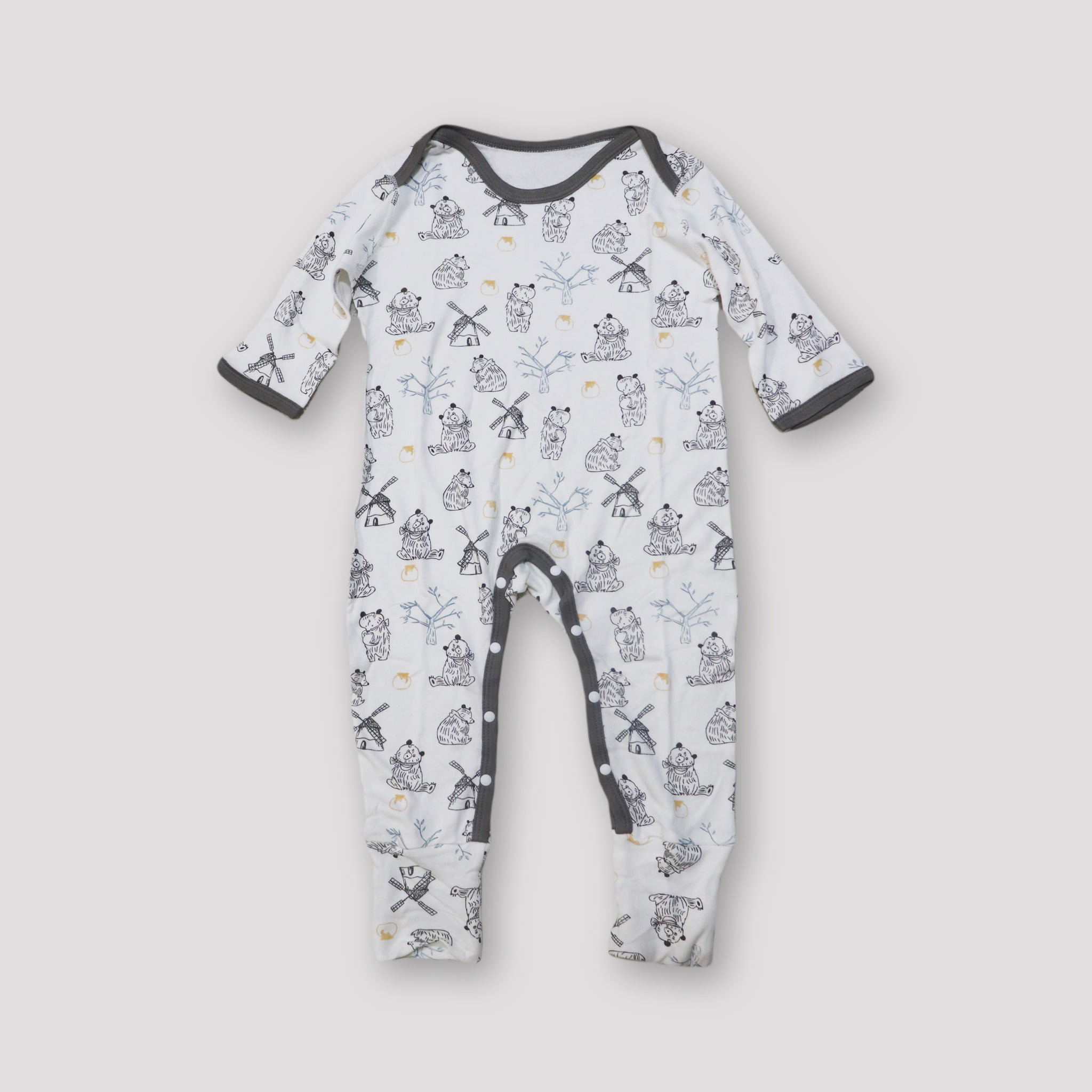 KaWaii Baby Unisex Bamboo & Organic Cotton Bodysuit , 6 Pack for Babies 12-18 Months
