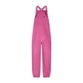 thumbnail image 3 of QSAWXQZ Women's Fleece Lined Overalls Adjustable Strap Solid Pants Jumpsuit with Zipper Pockets Hot Pink M, 3 of 5