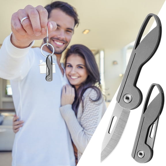 5Pcs Pocket Knife under $5! Uscallm Titanium Alloy Mini Folding Knife,Multifunctional Keychain Pocket Knife,Portable Box Opener Tool,Compact EDC Utility Knife,Outdoor Camping Survival Tool