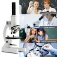 thumbnail image 3 of Microscopio Irfora Microscopio óptico monocular 64X-2400X, microscopio de enseñanza de biología experimental para niños de escuela primaria, regalos de cumpleaños para niños Irfora Microscopio, 3 of 7