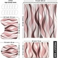 thumbnail image 4 of Purple Shower Curtain Set 4 Pcs, Modern Abstract Purple and Grey Striped Shower Curtain Set for Bathroom Waterproof Polyester Shower Curtain with 12 Hooks, 72x72 Inch, 4 of 6