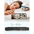 thumbnail image 3 of Unique Bargains LED Alarm Clock Black Housing and Black Lens 6.3"L x 1.2"W x 2.4"H, 3 of 5
