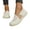 Beige, variant on Women's Breathable Mesh Slip On Walking Shoes, Comfort Non Slip Platform Loafers, Lightweight Casual Daily Walking Sneakers