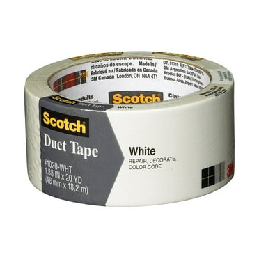 3M 1020-WHT-A Duct Tape, 1.88" x 20-Yard, White